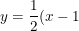 \small y=\frac{1}{2}(x-1)